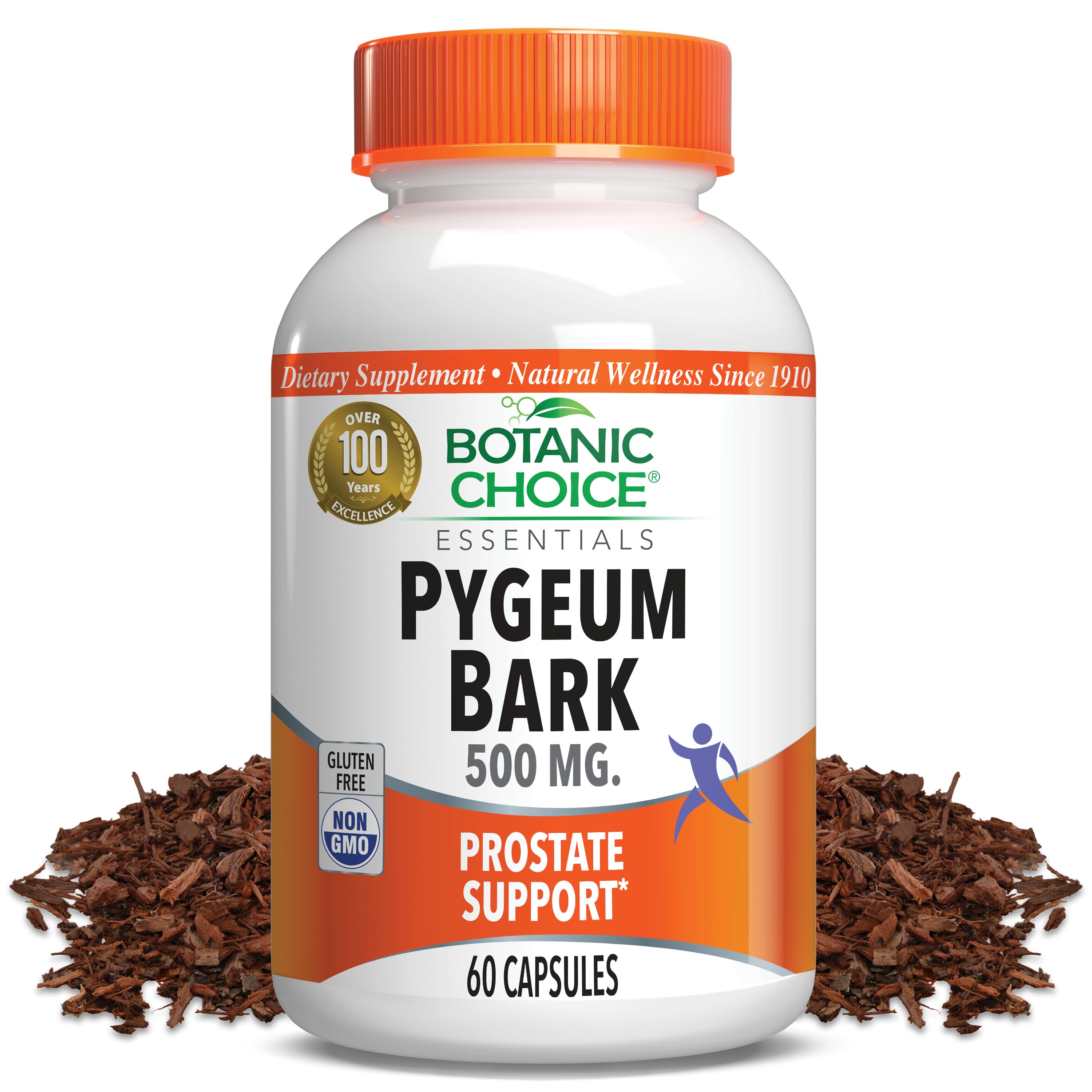 Pygeum Bark 500 mg - Prostate Support Supplement - 60 Capsules