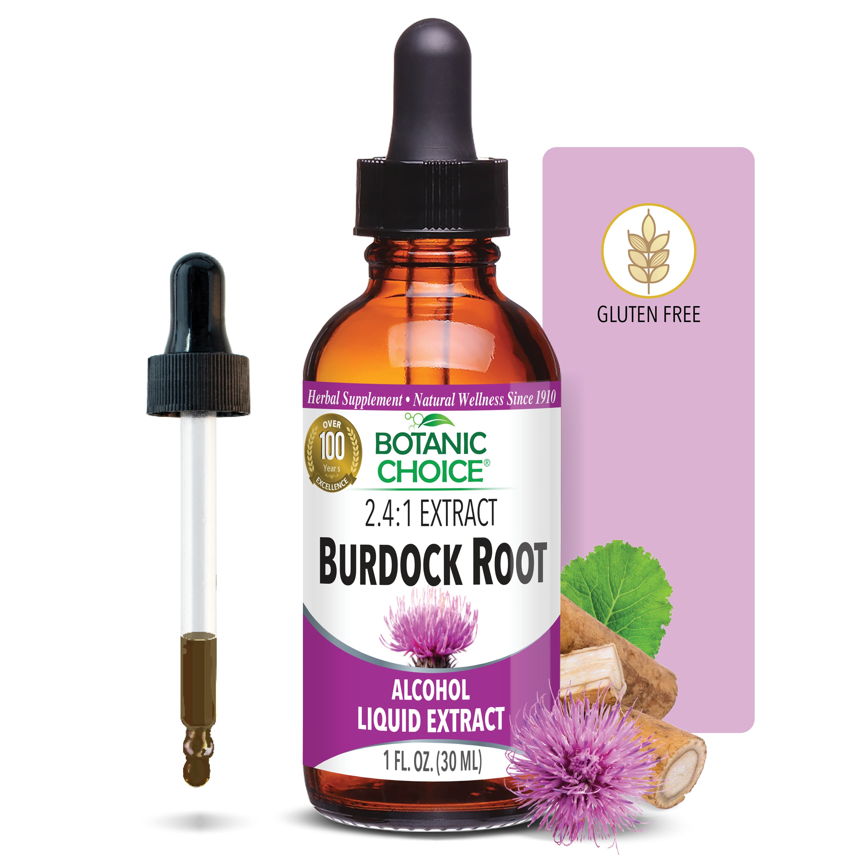 Burdock Root Liquid Extract - Digestive Support Supplement - 1 Oz
