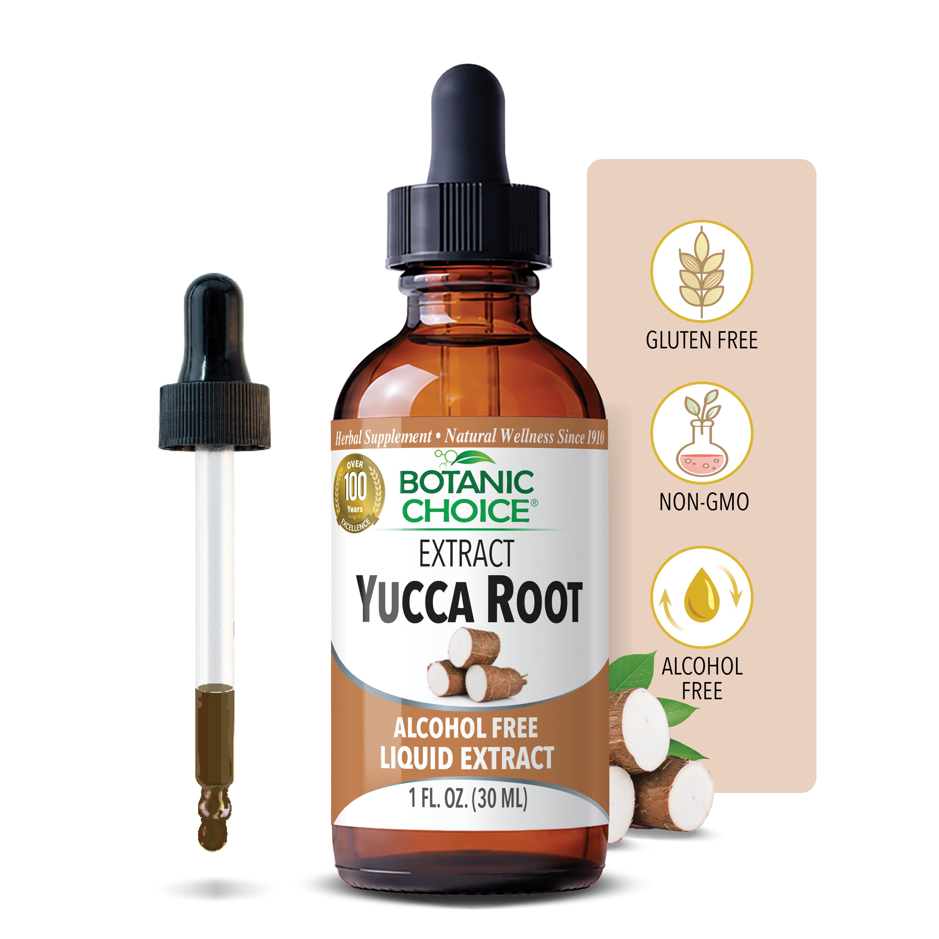Yucca Root Liquid Extract - Health Support Supplement - 1 Oz