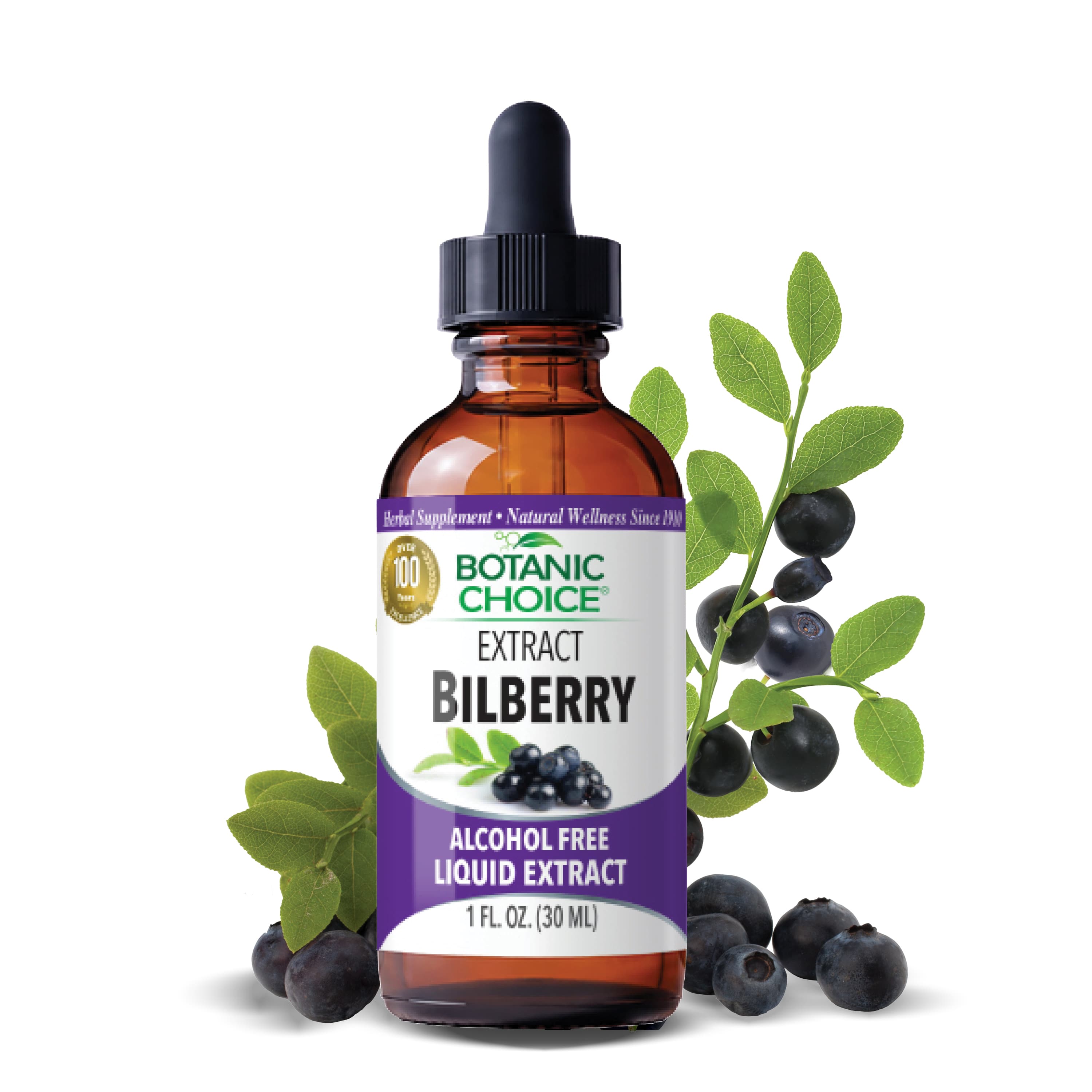 Bilberry Liquid Extract - Health Support Supplement - 1 Oz