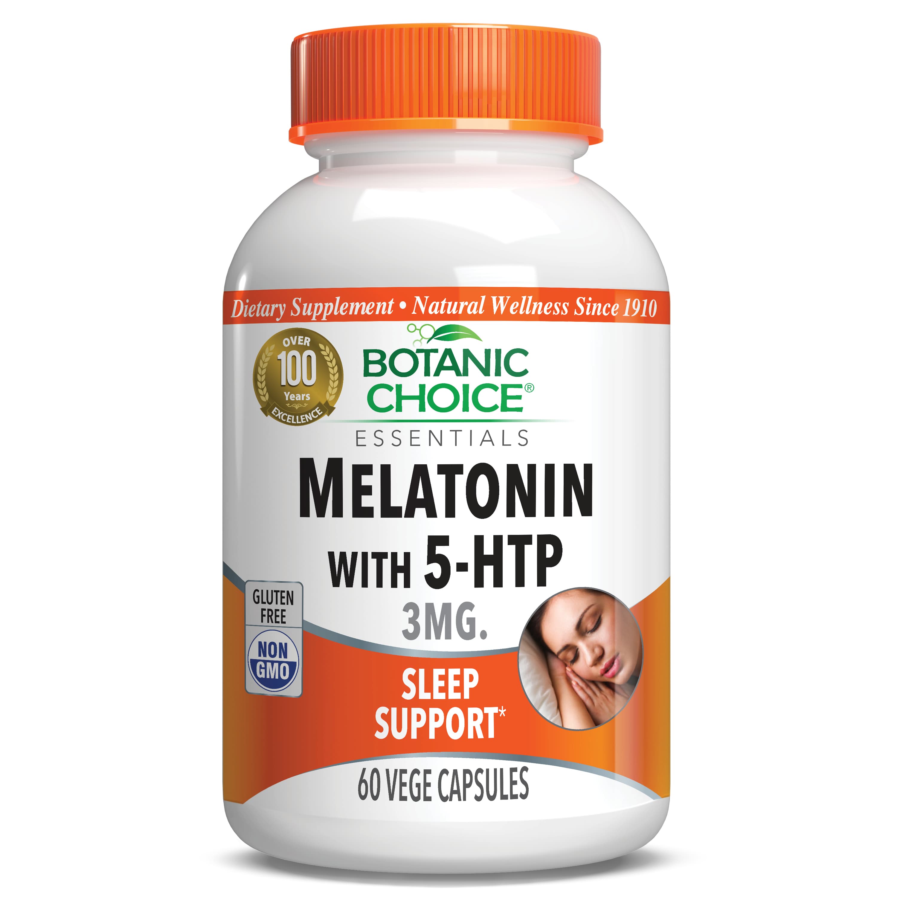Melatonin 3 mg with 5-HTP - 60 Capsules